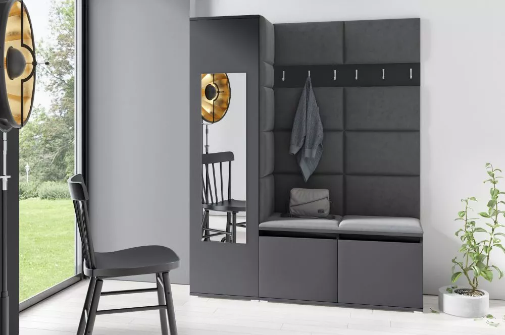 Apavu plaukts Emi 14 Trinity Korpusa krāsa: grafīts, · 145 × 185 × 40 cm