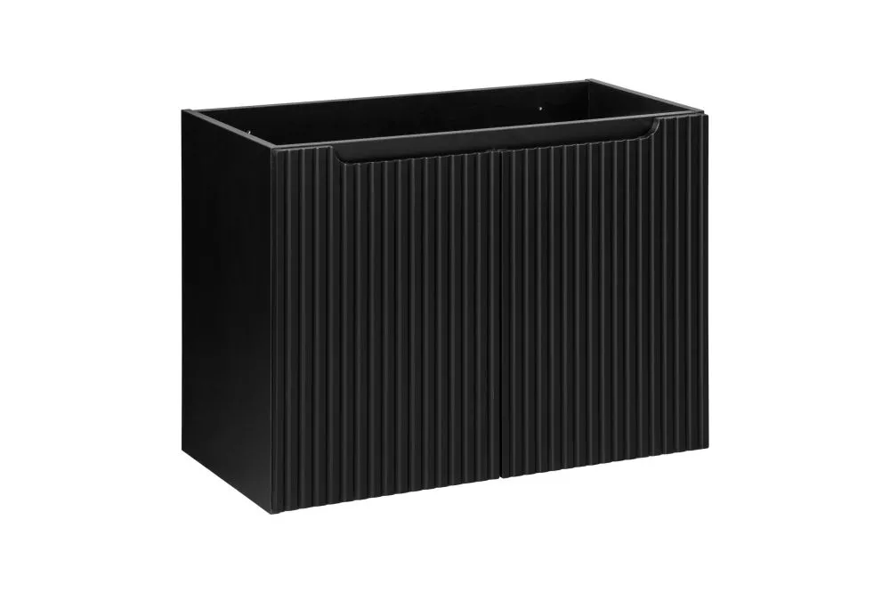 Vannas istabas skapītis Nova 82-2D · Melns · 80 × 57 × 39 cm