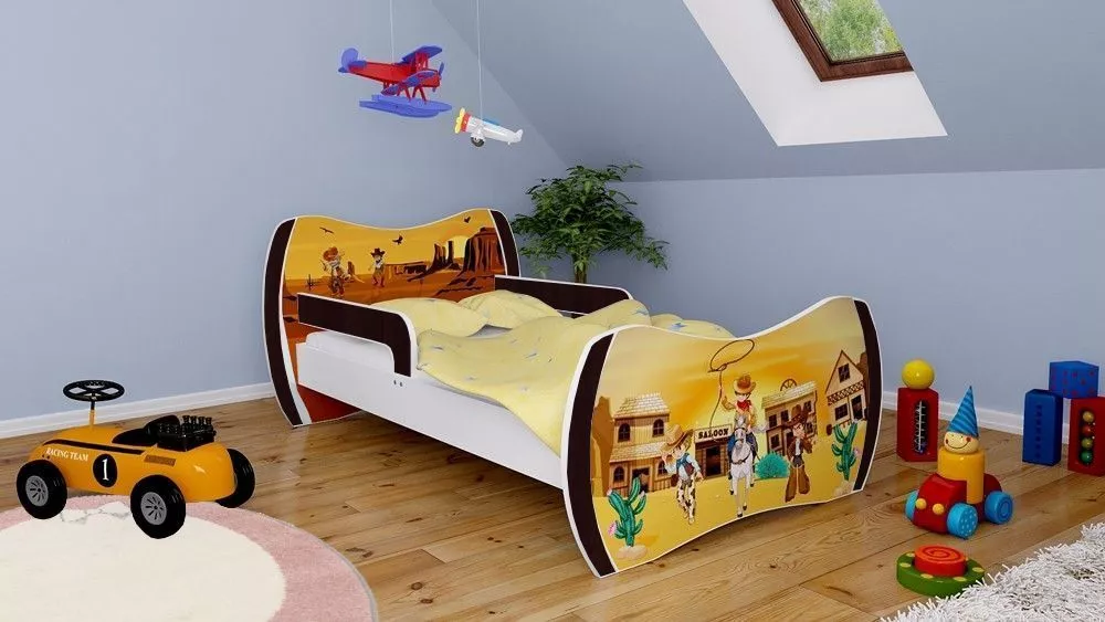 Bērnu gulta Dream L01 140x70 DM12 ar stelāžu Guļamvietas platums: 70 cm, Guļamvietas garums: 140 cm, · 94 × 144 × 71 cm