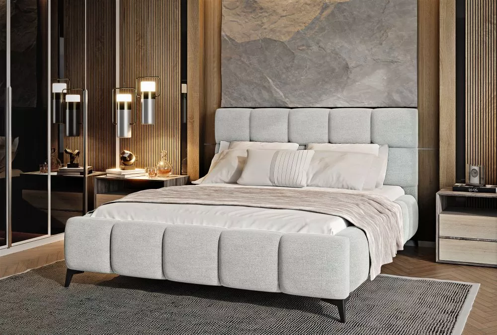 Gulta Mist Standard ar stelāžu Guļamvietas platums: 160 cm, Guļamvietas garums: 200 cm, stelāžas tips: metāla, · Gaiši p
