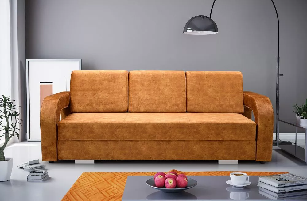 Dīvāns Laura Comfort Standard · Tumši dzeltens · 110 × 235 × 95 cm