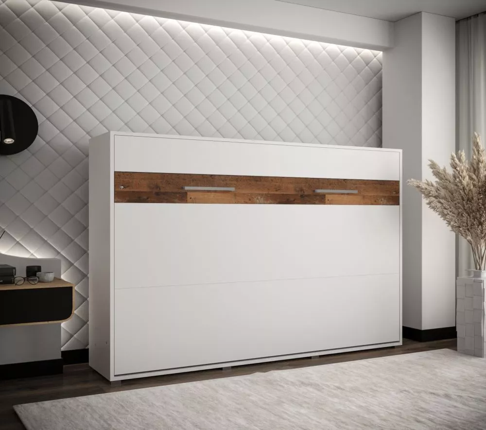 Gulta Home H ar stelāžu Guļamvietas platums: 140 cm, Korpusa krāsa: balts, Guļamvietas garums: 200 cm, stelāžas tips: ar