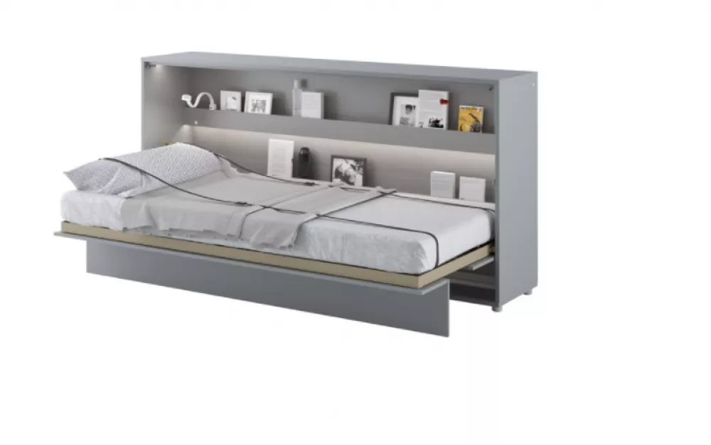 Gulta Basic Concept Horizontal LED ar stelāžu Guļamvietas platums: 90 cm, Guļamvietas garums: 200 cm, stelāžas tips: kok
