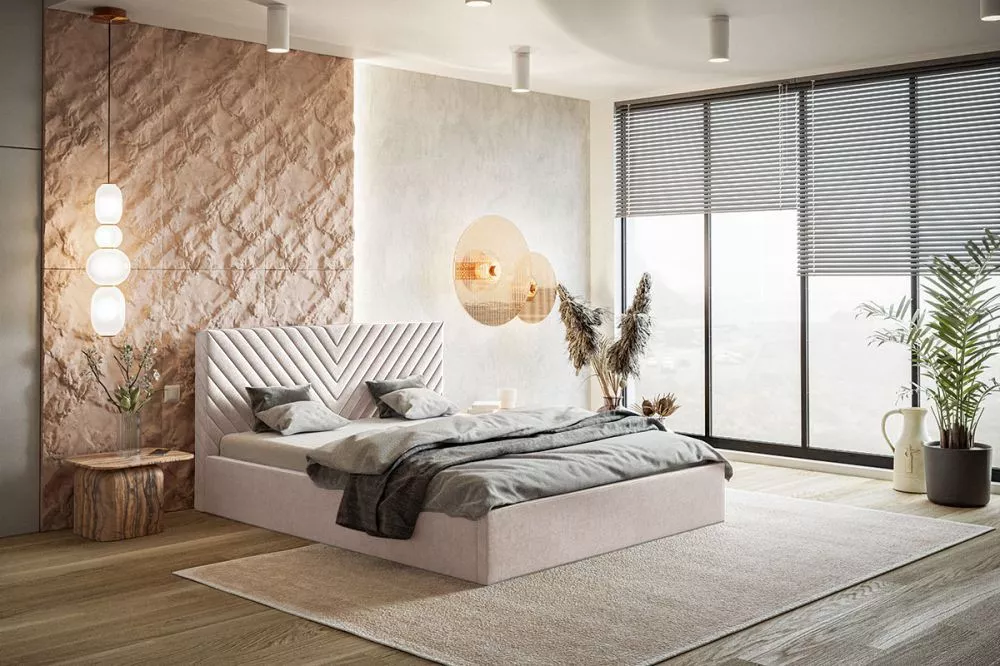 Gulta Gold 8 standard ar stelāžu Guļamvietas platums: 140 cm, Guļamvietas garums: 200 cm, stelāžas tips: koka, · Gaiši b