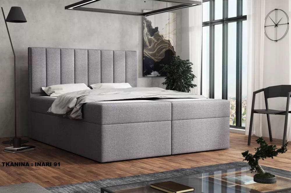 Gulta Silmo Premium Standard Guļamvietas platums: 180 cm, Guļamvietas garums: 200 cm, · Gaiši pelēks · 182 × 210 × 120 c