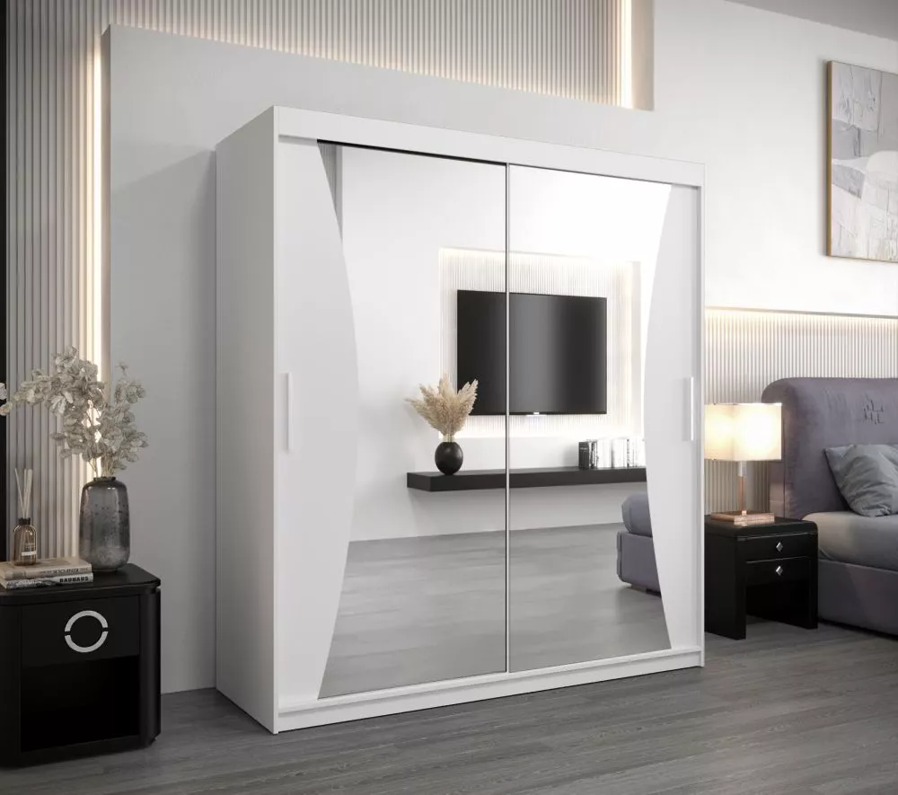 Skapis Monaco · Balts · 180 × 62 × 200 cm