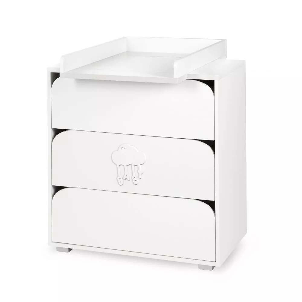Kumode Nel C K80 Ar pārtinamo virsmu: 1, · Balts · 80 × 73 × 88 cm