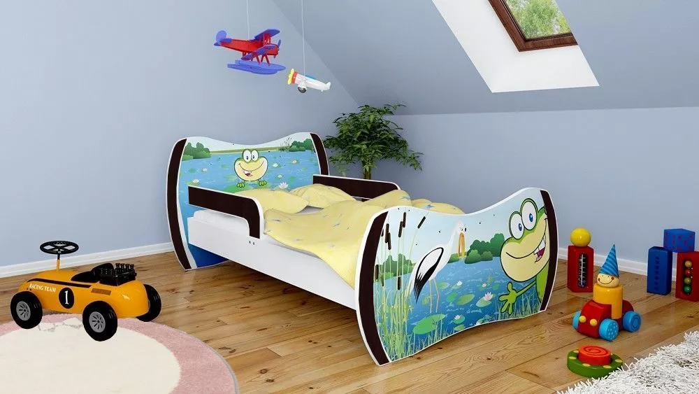 Bērnu gulta Dream L03 160x80 DM10 ar stelāžu Guļamvietas platums: 80 cm, Guļamvietas garums: 160 cm, · 104 × 164 × 71 cm