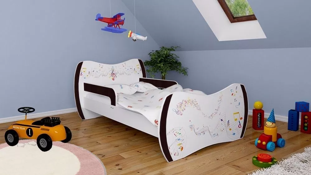 Bērnu gulta Dream L01 140x70 DM17 ar stelāžu Guļamvietas platums: 70 cm, Guļamvietas garums: 140 cm, · 94 × 144 × 71 cm