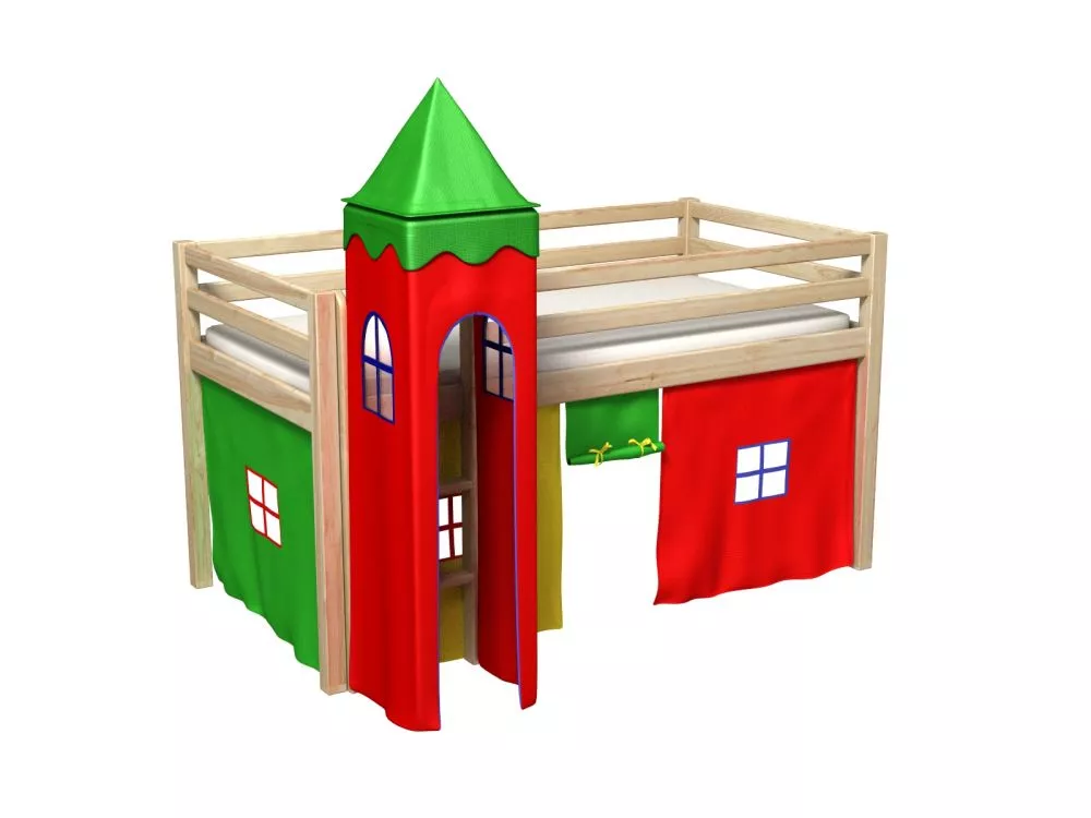 Bērnu gulta Gabi Tower ar stelāžu Guļamvietas platums: 80 cm, Guļamvietas garums: 180 cm, · 88 × 188 × 106 cm