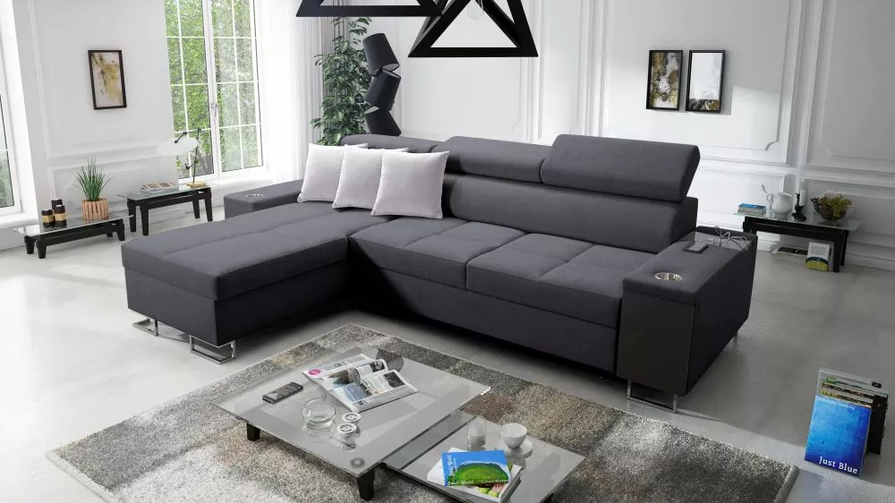Dīvāns Morena 1 Mini Standard · Tumši pelēks · 170 × 272 cm