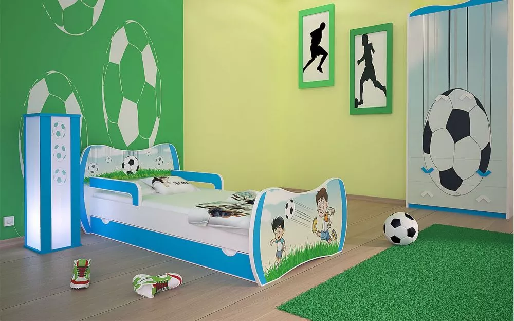 Bērnu gulta Dream L02 140x70 DM07 ar stelāžu Guļamvietas platums: 70 cm, Guļamvietas garums: 140 cm, · 94 × 144 × 71 cm