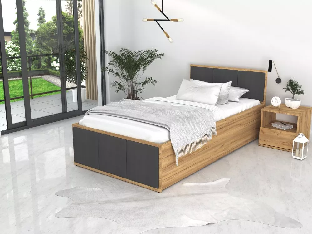 Gulta Panama T Craft Plus ar stelāžu Guļamvietas platums: 120 cm, Korpusa krāsa: ozols kraft, Guļamvietas garums: 200 cm