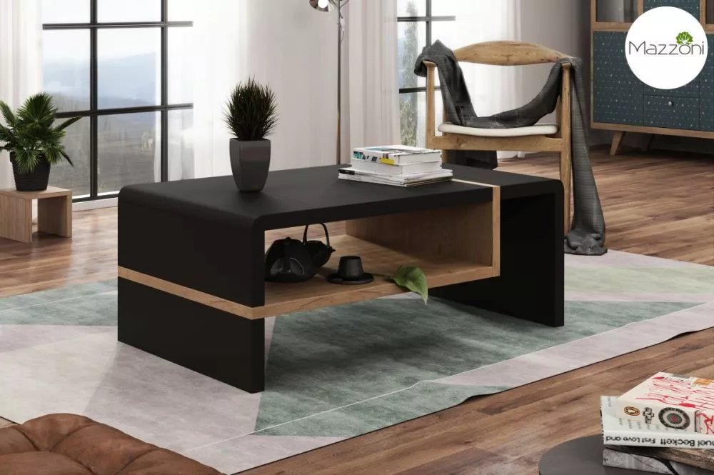 Žurnālgalds Folk Modern Korpusa krāsa: melns, · 100 × 60 × 40 cm