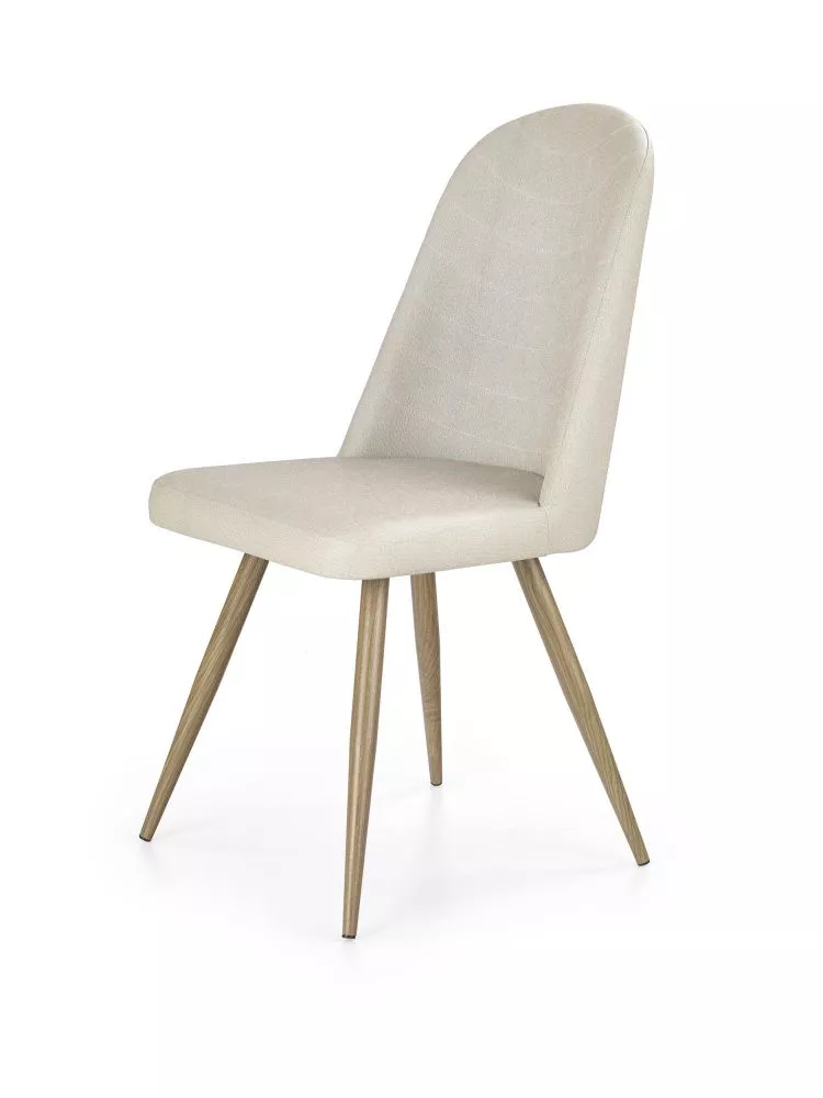 Krēsls K-214 · Tumšais krēms + medus ozols · 90 × 45 × 53 cm