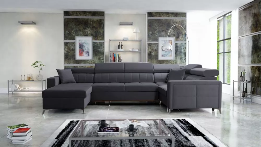 Dīvāns Side 5 Mini Standard · Antracīts · 198 × 332 × 83 cm