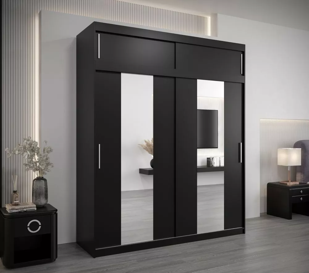 Skapis Pole Premium · Melns · 200 × 62 × 240 cm