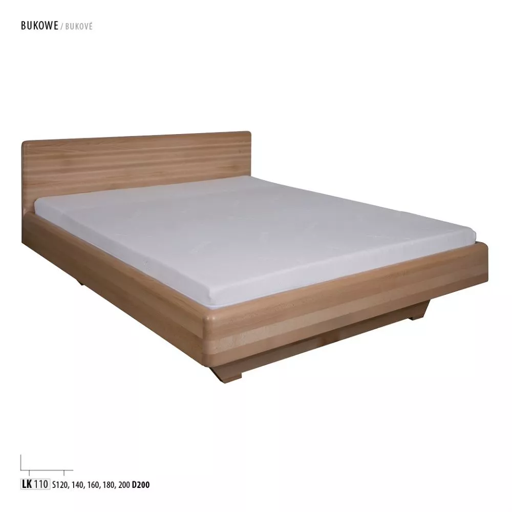 Gulta LK 110 ar stelāžu Guļamvietas platums: 140 cm, Guļamvietas garums: 200 cm, stelāžas tips: koka, · Dižskābardis · 1