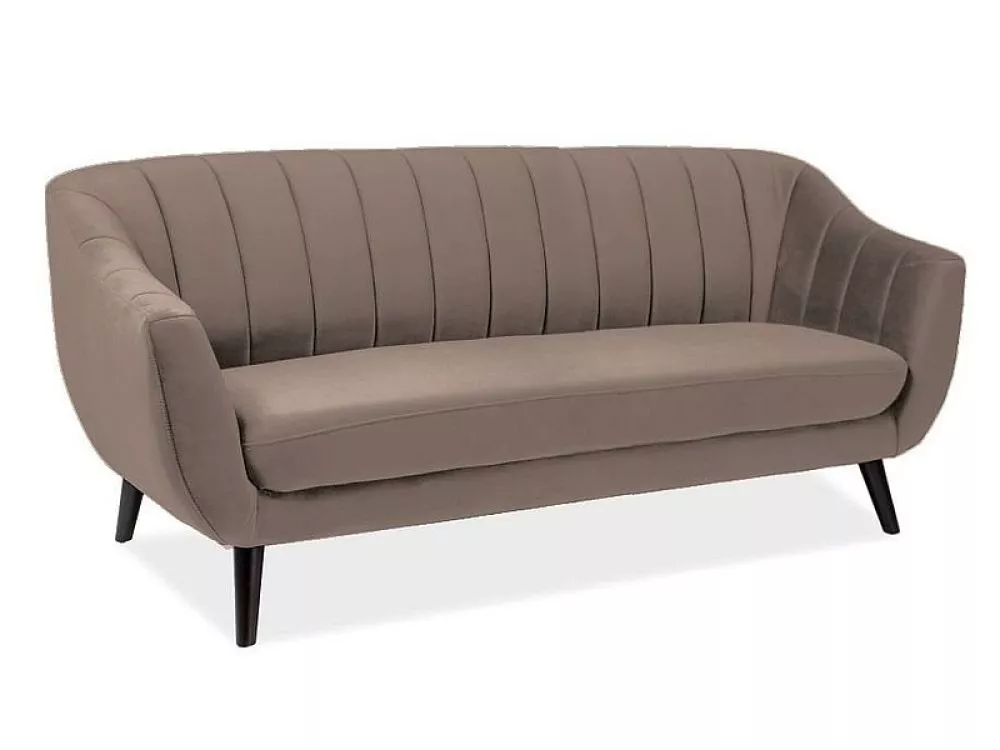 Dīvāns Elite 3S Velvet · Tumši bēšs · 85 × 200 × 83 cm