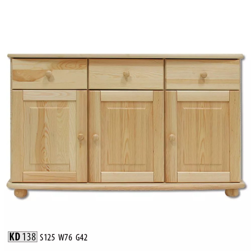 Kumode KD 138 · Priede · 125 × 42 × 76 cm