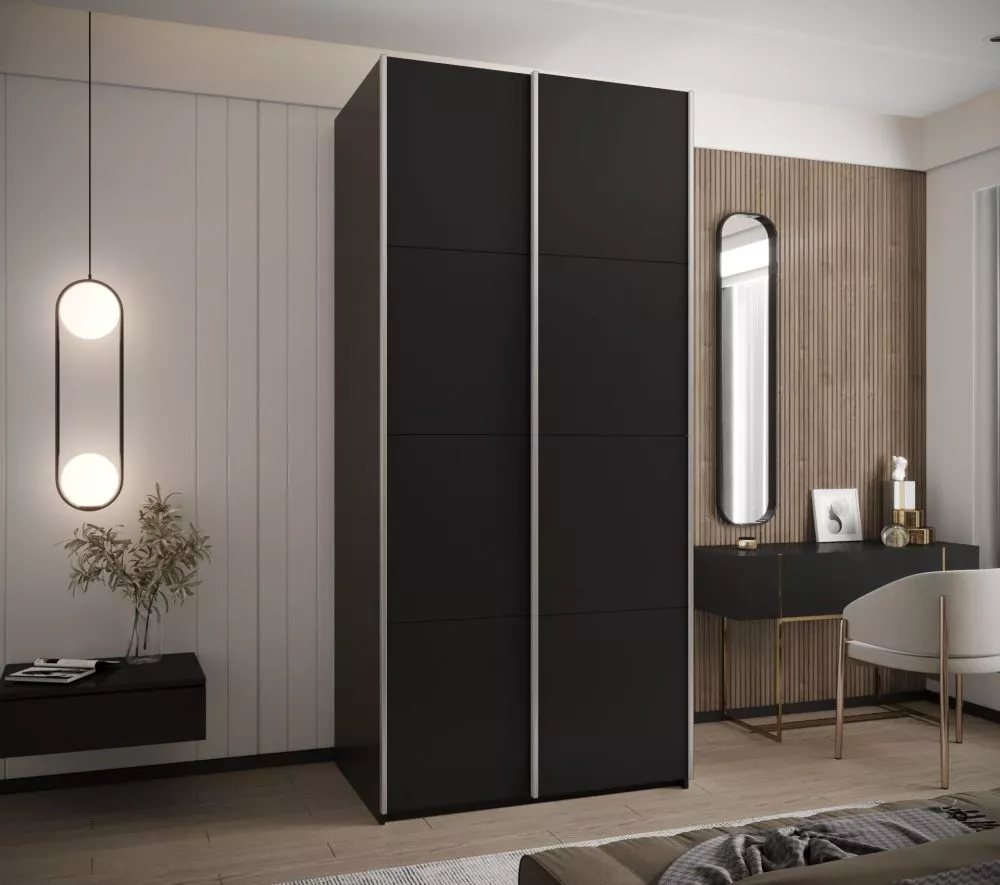 Skapis Lux 1 · Melna · 120 × 61 × 245.5 cm
