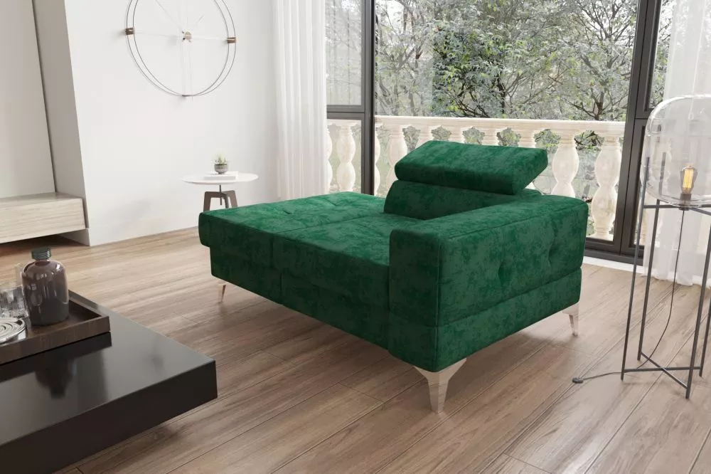 Dīvāns Toscania 1S Premium standard · Tumši zaļš · 97 × 135 × 78 cm