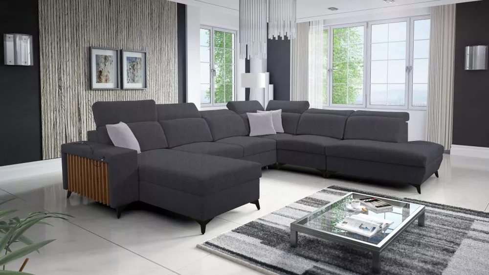 Dīvāns Bartone 10 Standard · Tumši pelēks · 300 × 361 × 83 cm
