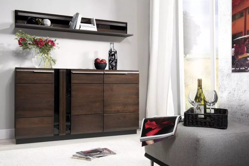 Kumode Porti 45 · Ozols šokolādes · 160 × 42 × 90 cm
