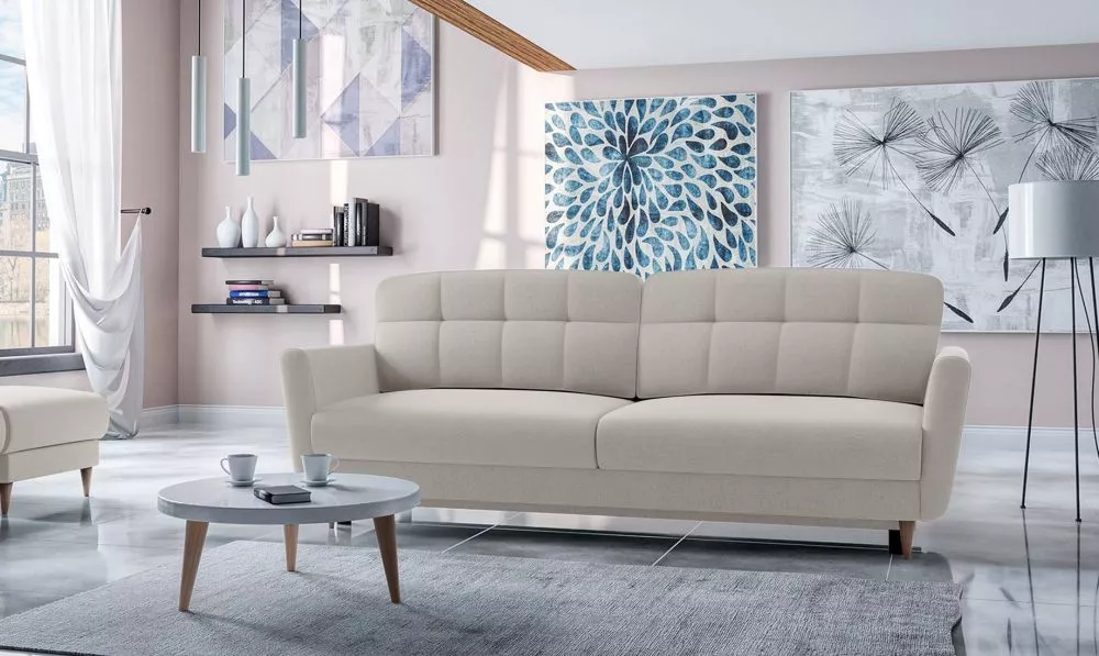 Dīvāns Kristi Sofa Standard · Pelēks · 89 × 235 × 87 cm