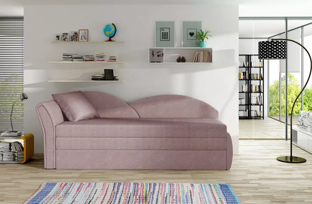 Dīvāns Aga Classic standard · Rozā · 80 × 218 × 77 cm