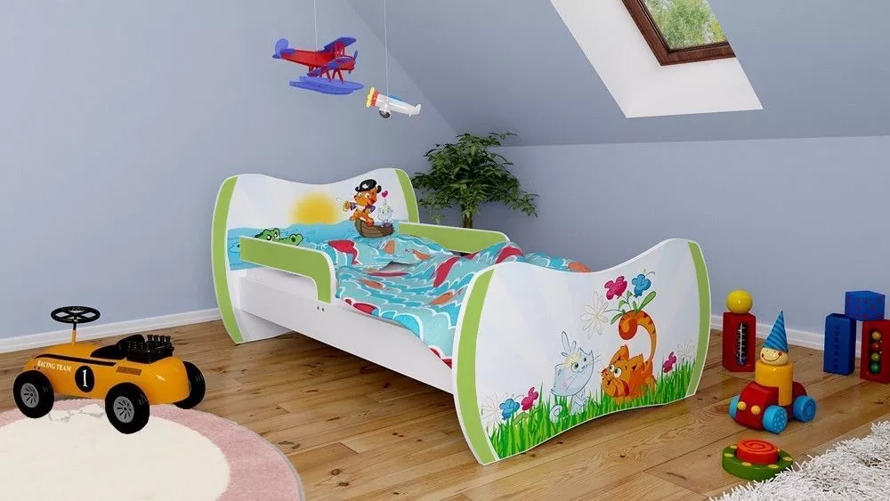 Bērnu gulta Dream L05 180x90 DM25 ar stelāžu Guļamvietas platums: 90 cm, Guļamvietas garums: 180 cm, · 114 × 184 × 71 cm