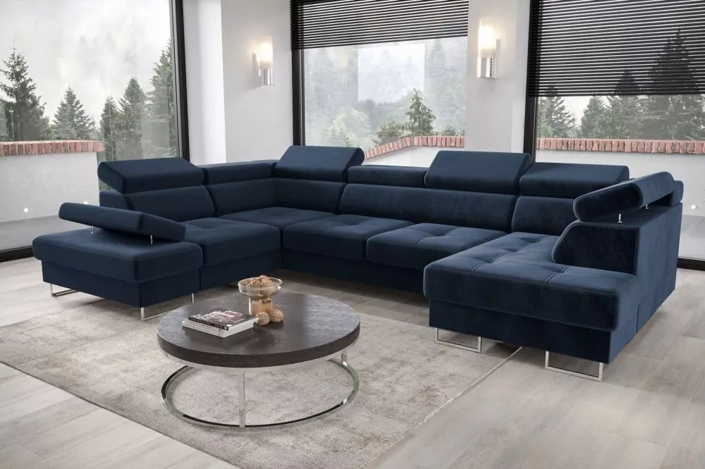 Dīvāns Galaxy Max 2 standard · Zils · 210 × 350 × 74 cm