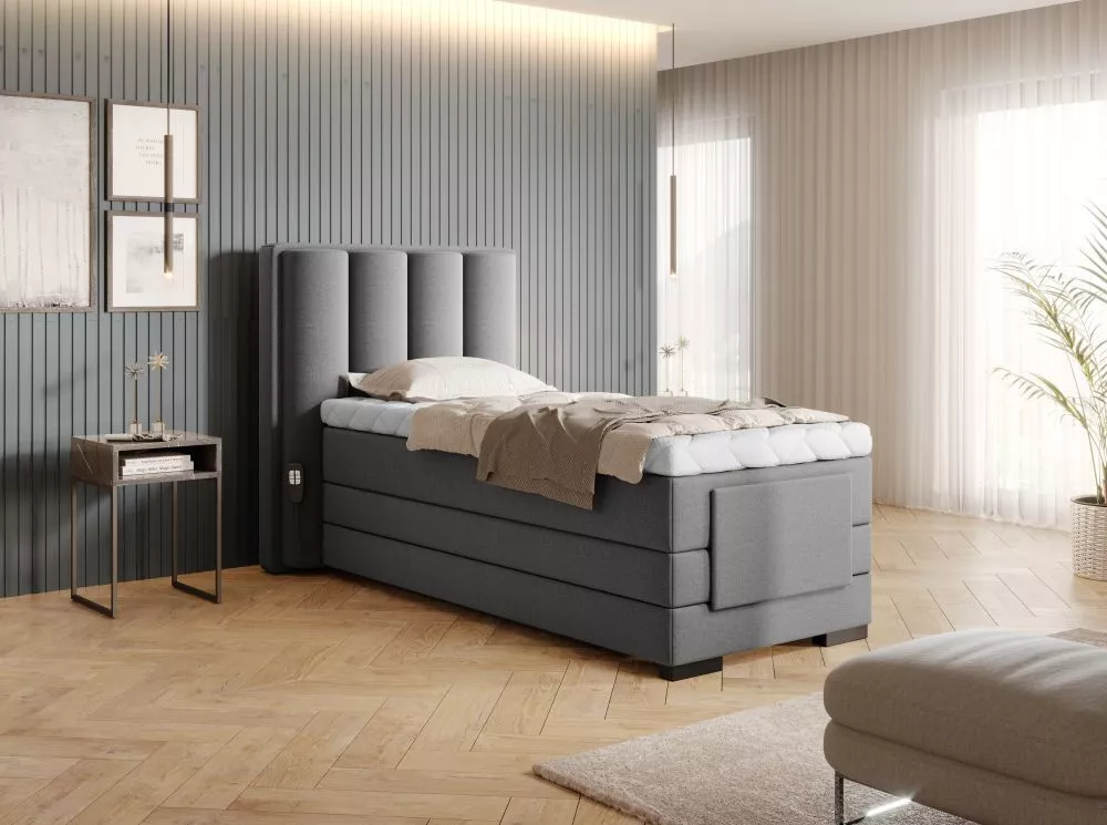 Gulta Veros 90x200 Electric Boxspring Premium Standard Guļamvietas platums: 90 cm, Guļamvietas garums: 200 cm, · Tumši p