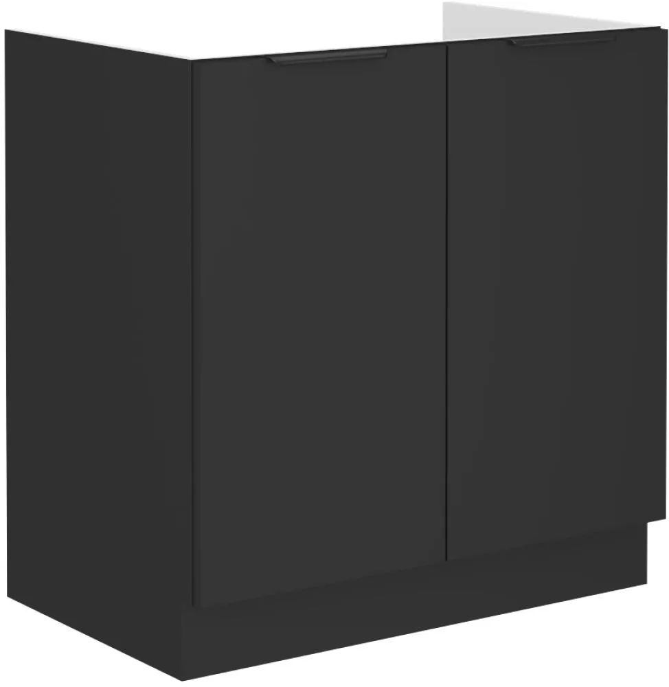 Virtuves skapis Siena 80 ZL 2F BB · Melna