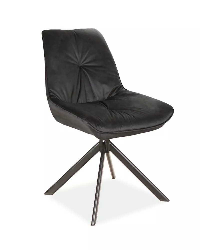 Krēsls Boogie 1 Velvet · Melns · 89 × 53 × 45 cm