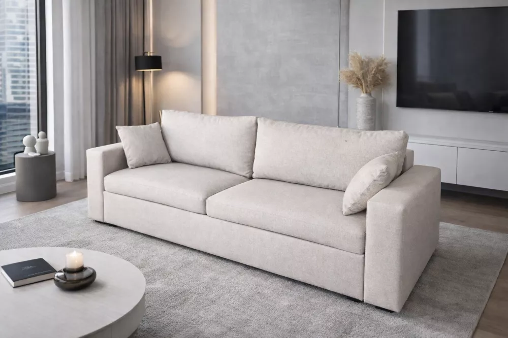 Dīvāns Laura Sofa standard · Bēšs · 90 × 232 × 80 cm