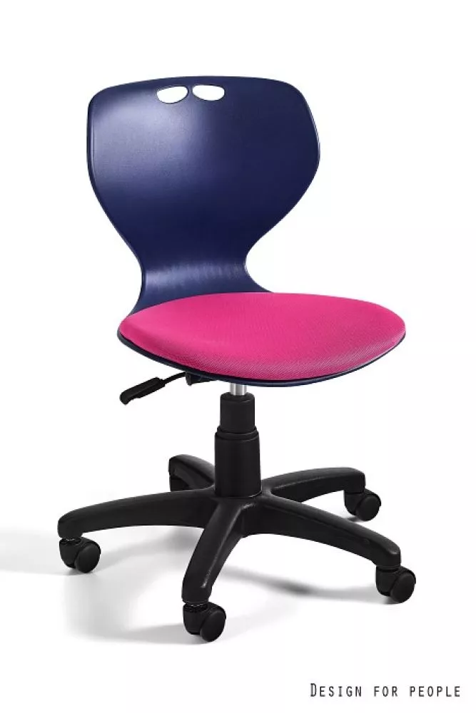 Datorkrēsls Mata Swivel Comfort Korpusa krāsa: zils, Elementu krāsa: rozā, Sēdvietas platums: 40.5 cm, · 43 × 62 × 79 cm