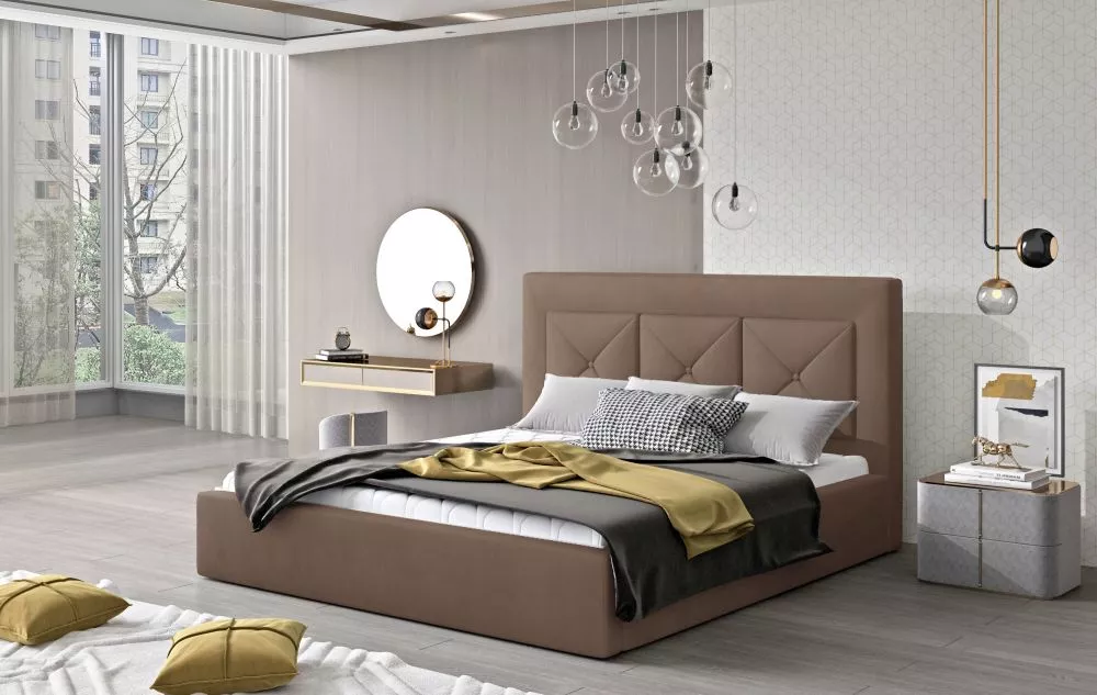 Gulta Cloe Lux Standard ar stelāžu Guļamvietas platums: 200 cm, Guļamvietas garums: 200 cm, stelāžas tips: metāla, · Gai