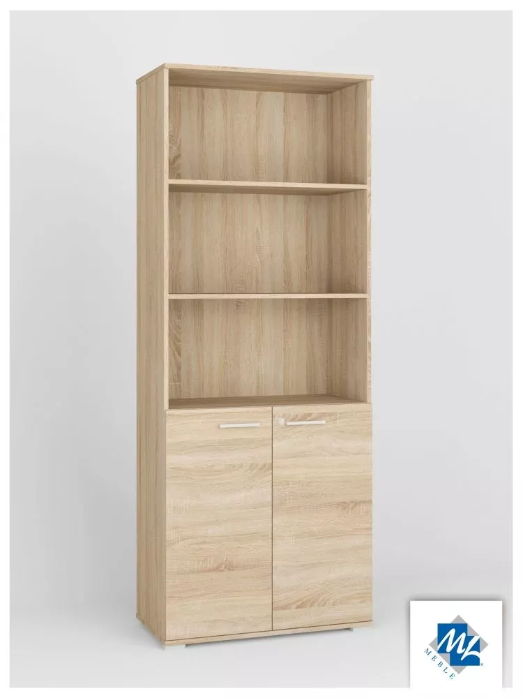 Grāmatu skapis Optimal 04 · Ozols sonoma · 79 × 204 × 41 cm