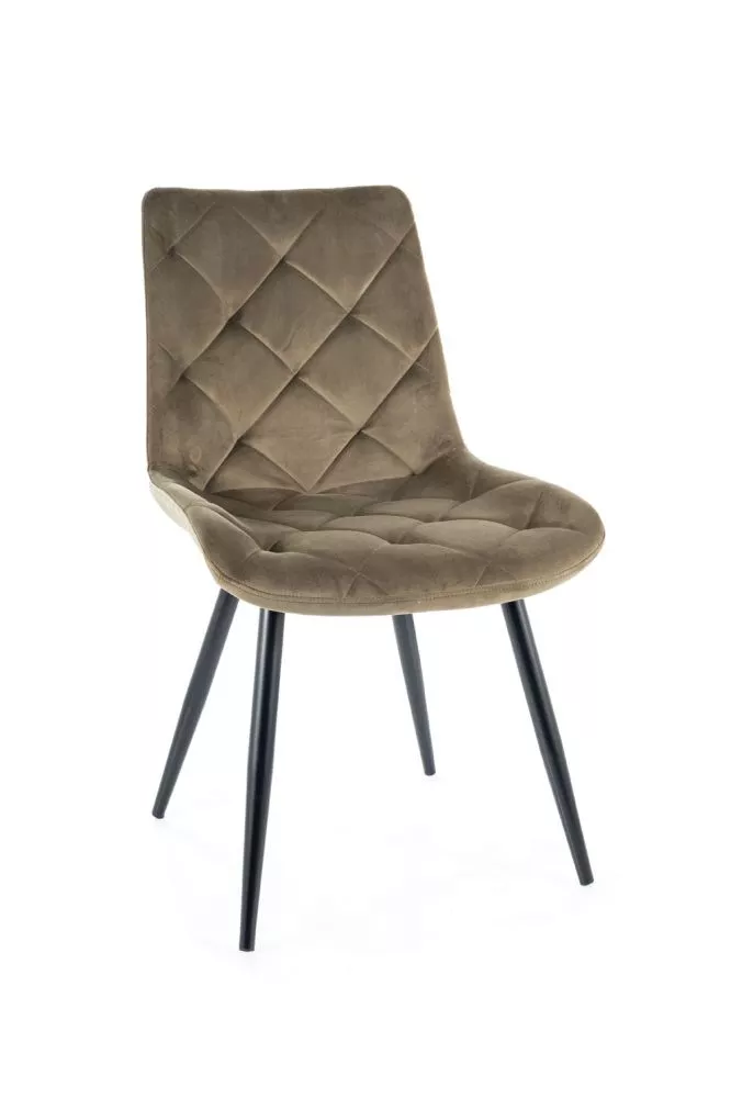 Krēsls Ralph Velvet · Olīvu · 88 × 51 × 63 cm