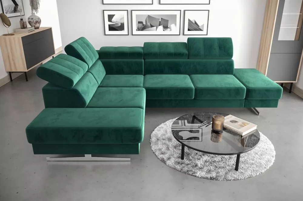 Dīvāns Emporio Standard · Zaļš · 225 × 300 × 79 cm