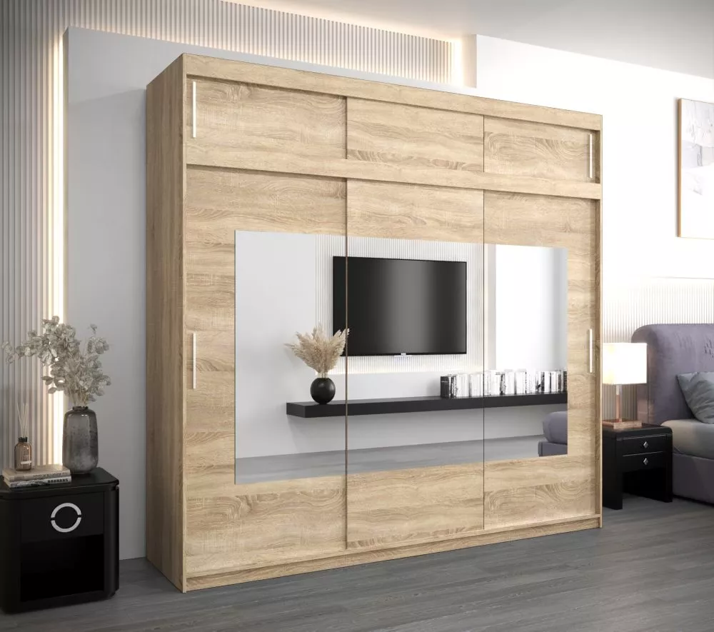 Skapis Torino SZ Premium · Sonoma · 250 × 62 × 240 cm
