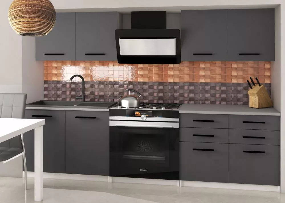Virtuves komplekts Kompakto 2 Materiāls : lamināts + MDF plātne,