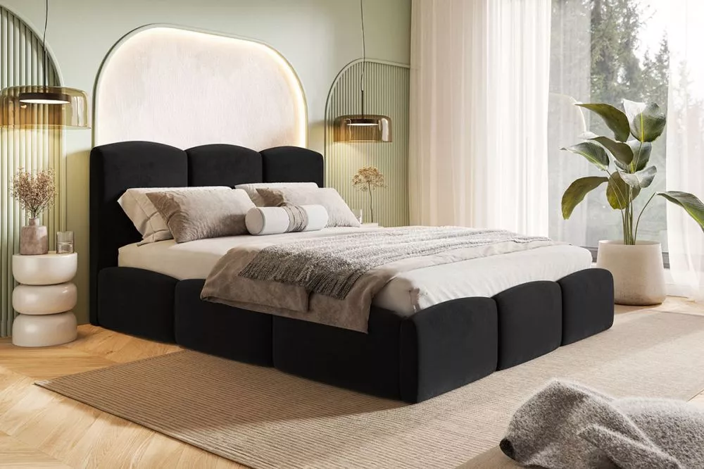 Gulta Slim 13 standard ar stelāžu Guļamvietas platums: 90 cm, Guļamvietas garums: 200 cm, stelāžas tips: koka, · Melns ·