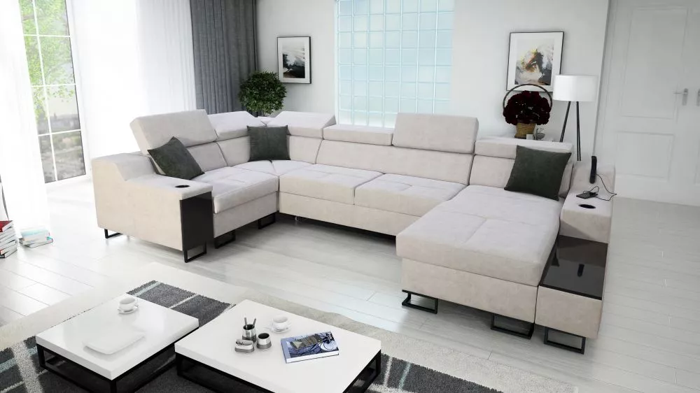 Dīvāns Alicante 4 Mini Whisper Standard · Krēma · 211 × 342 × 81 cm