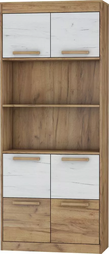 Plaukts Maximus MXS 31 · Zelts ozols + balts ozols · 80 × 193 × 33.4 cm