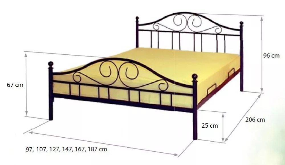 Gulta Antic ar stelāžu Guļamvietas platums: 180 cm, Guļamvietas garums: 200 cm, · Melns · 187 × 206 × 96 cm