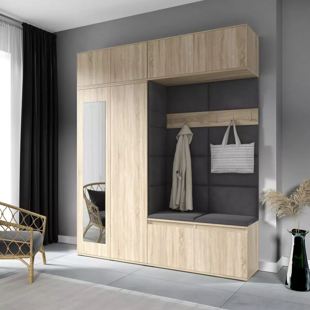 Apavu plaukts Emi 16 Trinity Korpusa krāsa: sonoma, · 190 × 225 × 40 cm