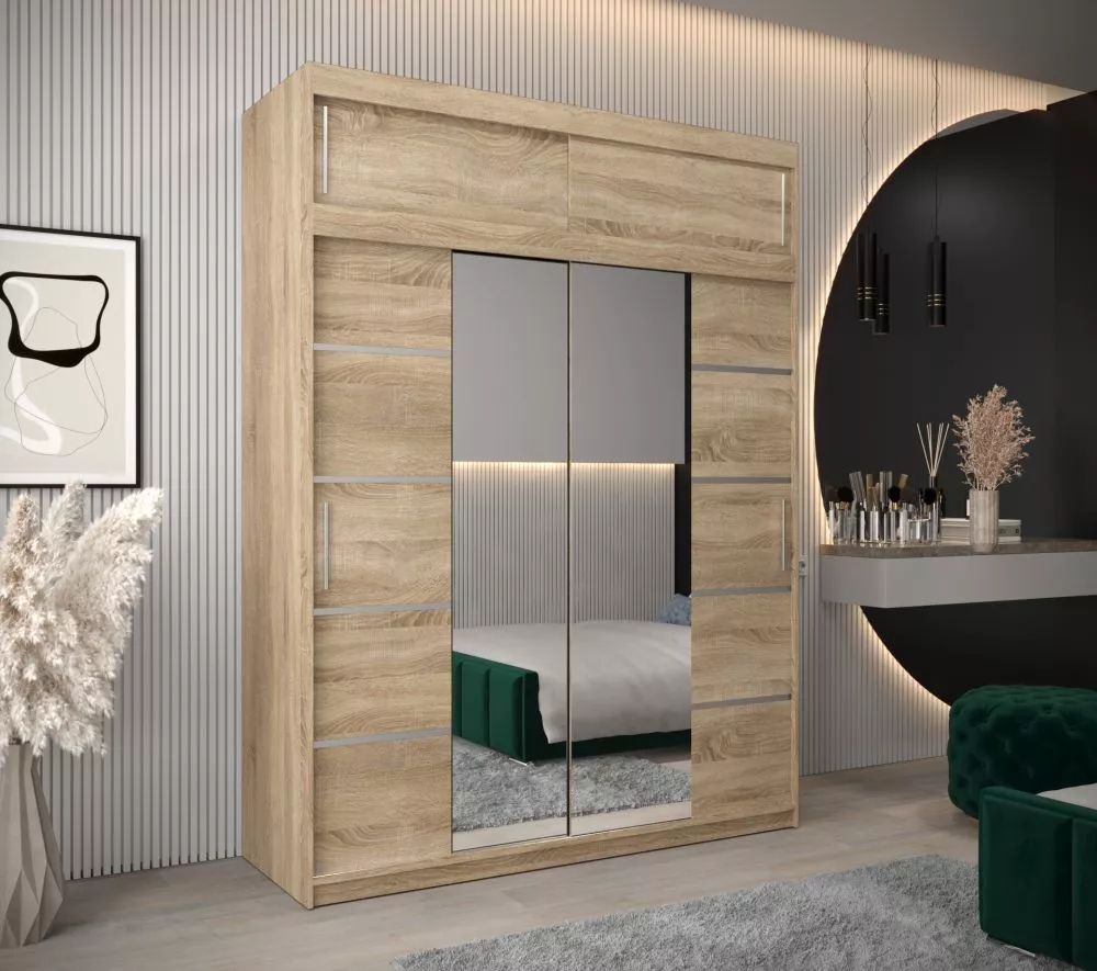Skapis Verona 4 Premium · Sonoma · 180 × 62 × 240 cm