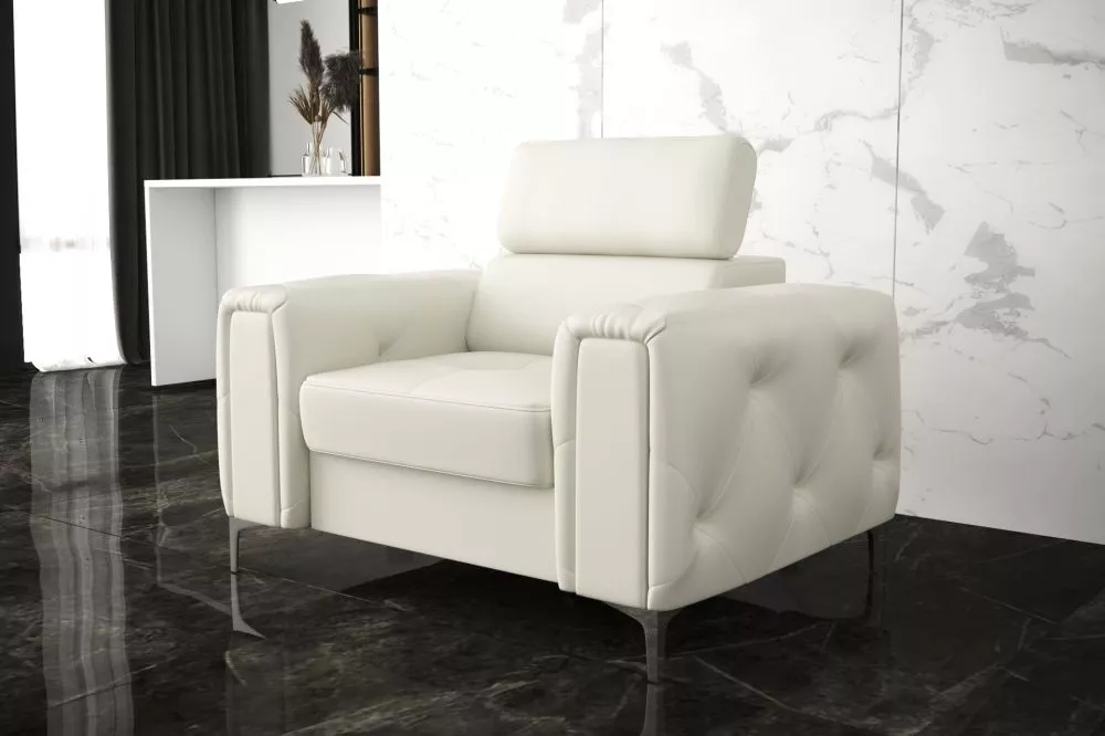 Mīksts krēsls Orion 1S standard Sēdvietas dziļums: 56 cm, · Balts · 110 × 97 × 78 cm
